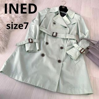 イネド(INED)のINED イネド　ミントグリーン　トレンチコート　春コート　size7 S(トレンチコート)