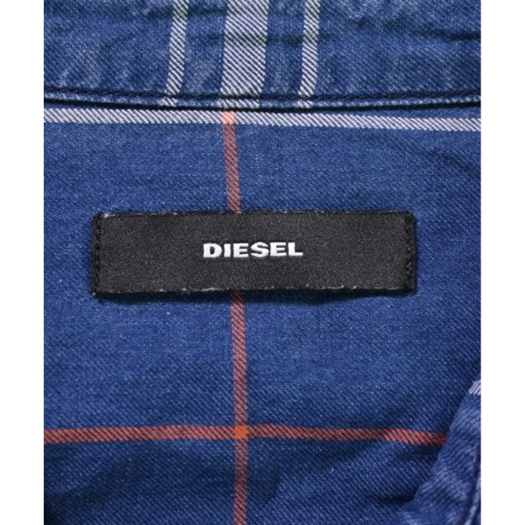 DIESEL(ディーゼル)のDIESEL ディーゼル カジュアルシャツ M 紺x白x赤(チェック) 【古着】【中古】 メンズのトップス(シャツ)の商品写真