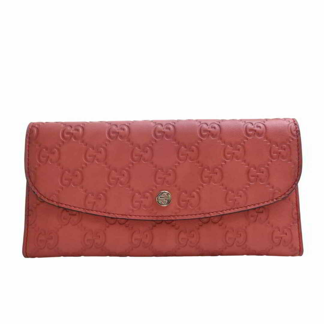 Gucci - 【中古】Gucci グッチ グッチシマ レザー 三つ折り 長財布