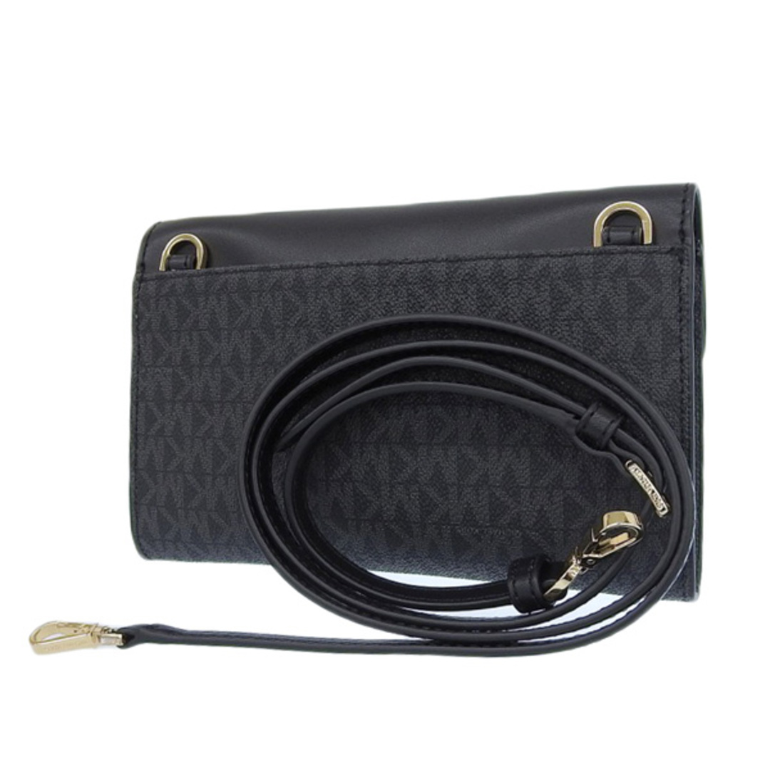 MICHAEL KORS マイケルコース CHARLOTTE 3 IN 1 ポーチのみ フラップ マグネットボタン ショルダーバッグ 35R3GCFT3T ブラック gy