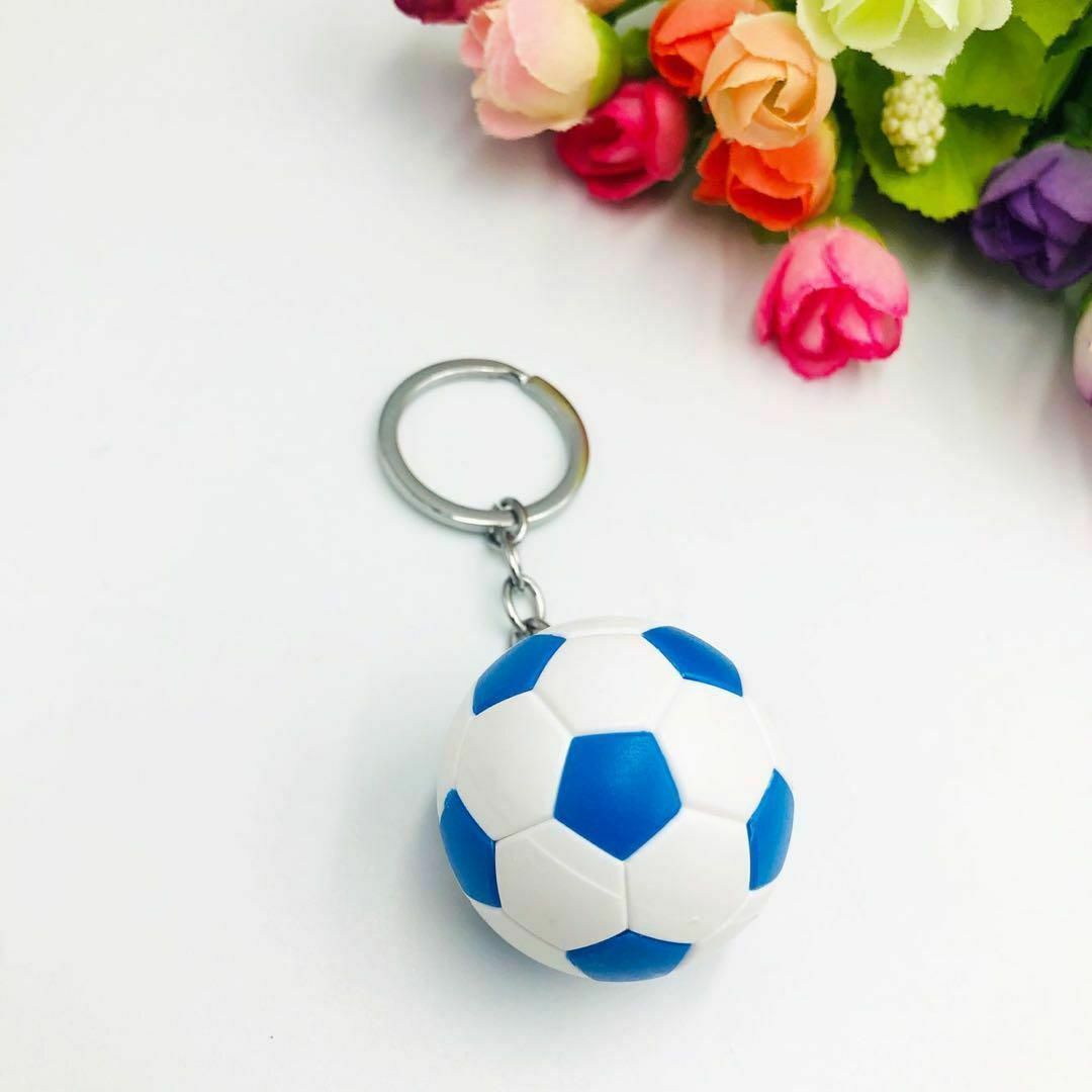 サッカーボール　キーホルダー　６色セット　かわいい　ストラップ　アクセサリー