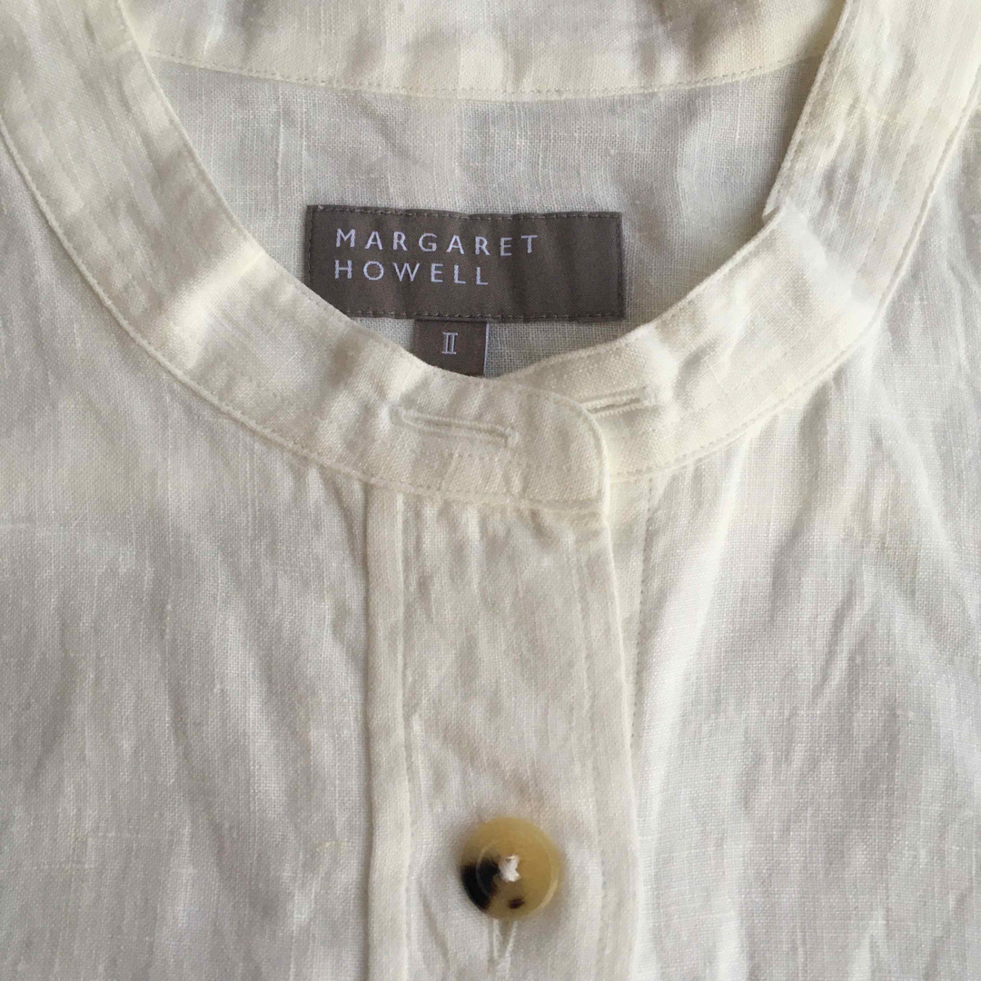 MARGARET HOWELL(マーガレットハウエル)の新品タグ 未着 マーガレットハウエル リネン ノースリーブプルオーバーブラウス レディースのトップス(シャツ/ブラウス(半袖/袖なし))の商品写真