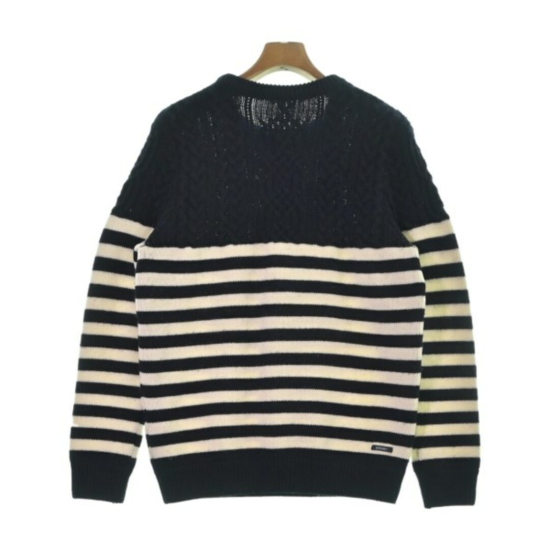 SOPHNET. CABLE BORDER CREW NECK KNIT