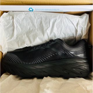 ホカオネオネ(HOKA ONE ONE)の【新品】HOKA ホカ BONDI 7 ボンダイ 7 ブラック ワイド(スニーカー)