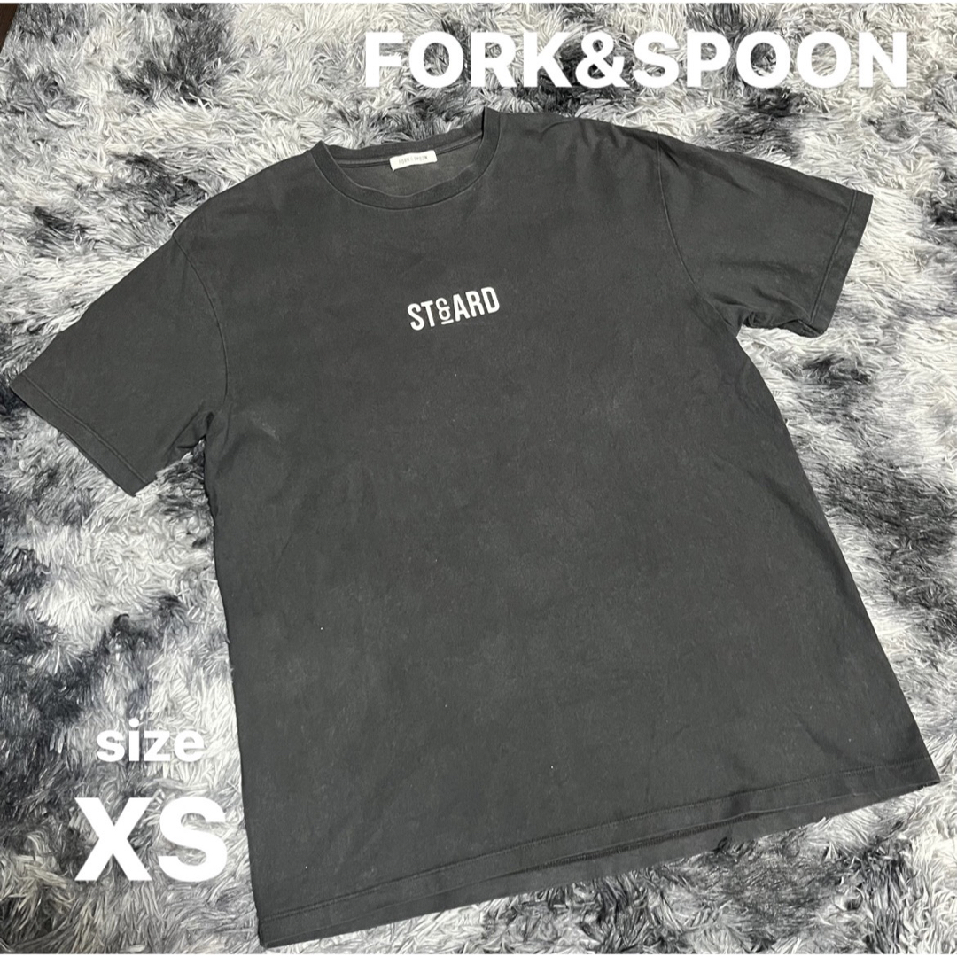 FORK&SPOON(フォークアンドスプーン)のFORK&SPOON  （サイズ 5）ロゴTシャツ 黒  カットソー レディースのトップス(カットソー(長袖/七分))の商品写真