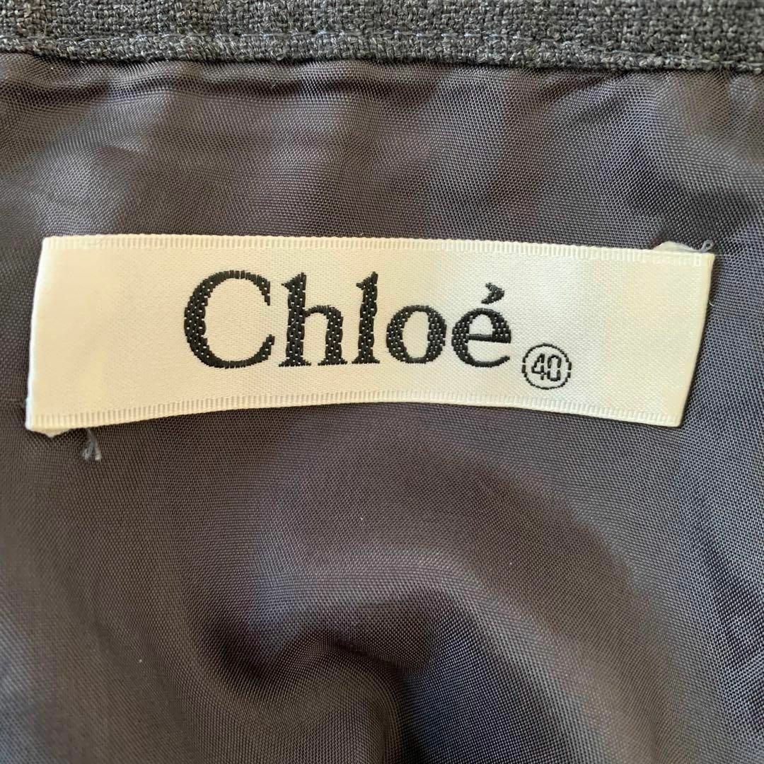 Chloe(クロエ)のクロエ　chloe グレープリーツスカート 膝丈スカート サイズ40 レディースのスカート(ひざ丈スカート)の商品写真