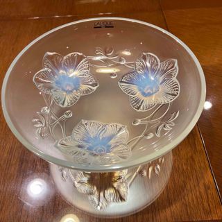 大セール☆未使用 LALIQUE ラリック オパルセントオルキデ 三脚鉢 ボウル-