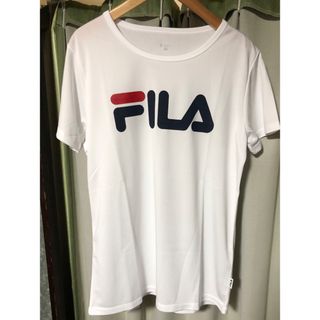 フィラ(FILA)のFILAフィラレディース 半袖Tシャツ 吸水速乾 ホワイト　L(Tシャツ(半袖/袖なし))