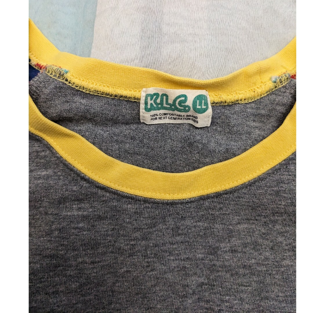 KLC(ケーエルシー)のＫＬＣ　レインボー袖　スマイルプリント　長袖Ｔシャツ　LLサイズ　№12 キッズ/ベビー/マタニティのキッズ服女の子用(90cm~)(Tシャツ/カットソー)の商品写真