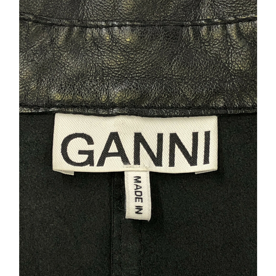 ガニー GANNI ラムレザーブルゾンジャケット レディース 36の通販 by
