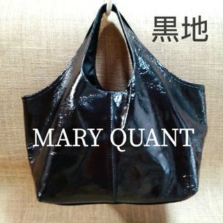 マリークワント(MARY QUANT)のマリークワント　MARY QUANT　ミニトートバッグ　エナメル調　ブラック(トートバッグ)