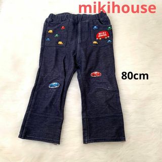 ミキハウス(mikihouse)のミキハウス　mikihouse 車刺繍　パンツ　レギンス　80㎝(その他)