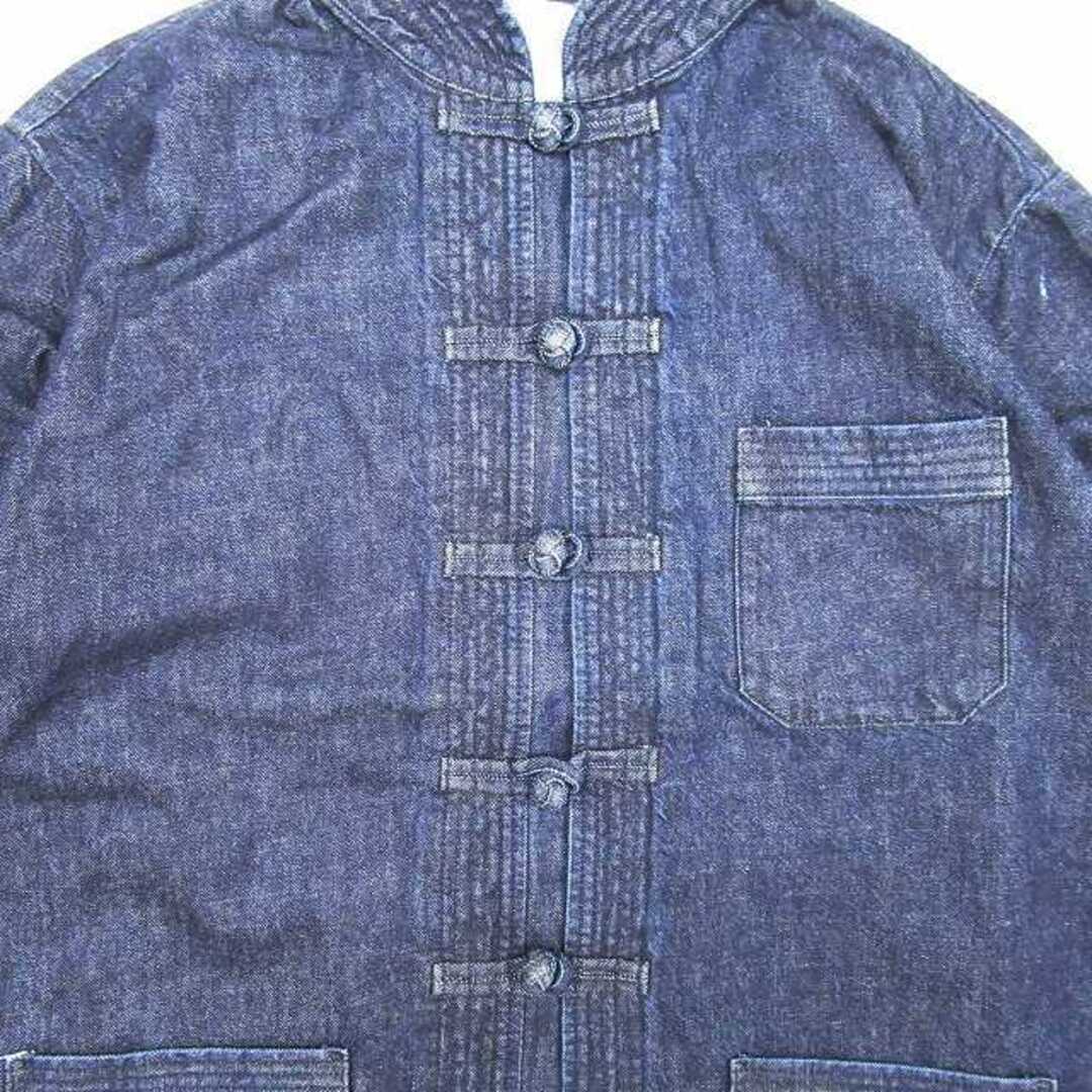 17ss ソフネット デニム カンフージャケット チャイナ ブルゾン