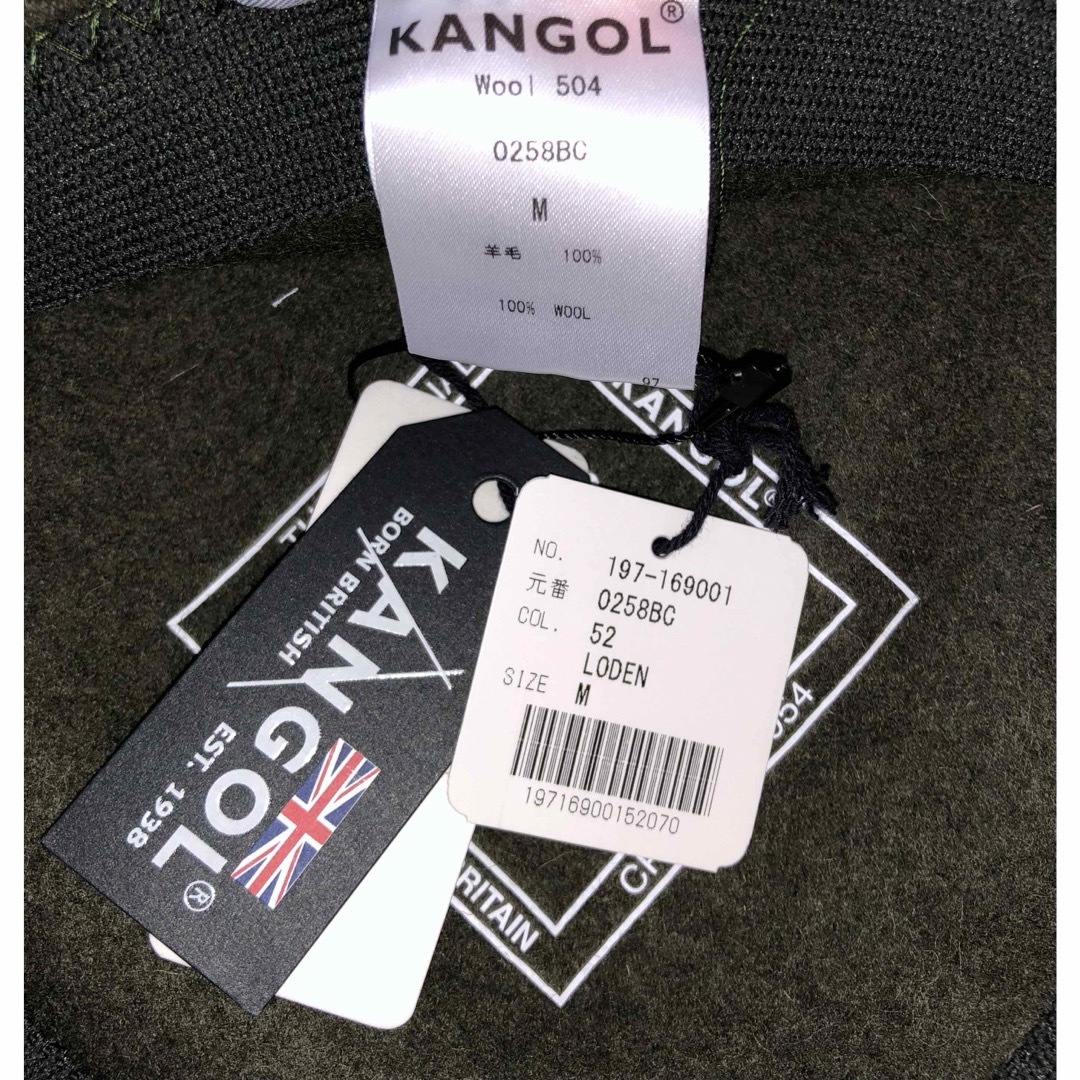 KANGOL(カンゴール)のM 新品 KANGOL WOOL 504 ハンチングキャップ ベレー帽 グリーン メンズの帽子(ハンチング/ベレー帽)の商品写真