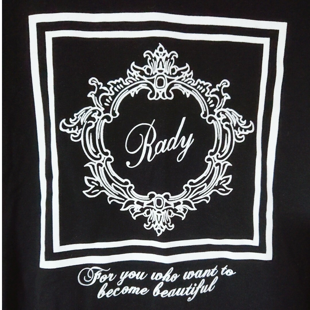 Rady(レディー)の◆:/Rady*モノトーン*バイカラー*Radyロゴ入り半袖Tシャツトップス レディースのトップス(Tシャツ(半袖/袖なし))の商品写真