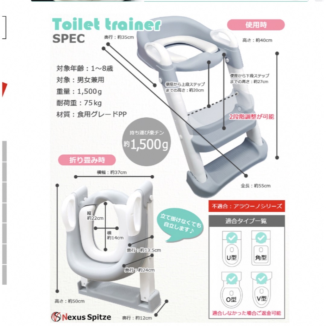 みっちゃん様専用　トイレトレーナー キッズ/ベビー/マタニティのおむつ/トイレ用品(補助便座)の商品写真