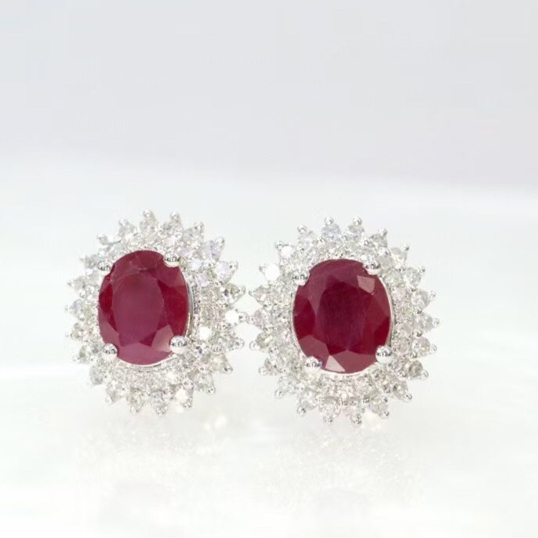 天然 ルビー ダイヤ ピアス0.95ct k18 f | www.innoveering.net