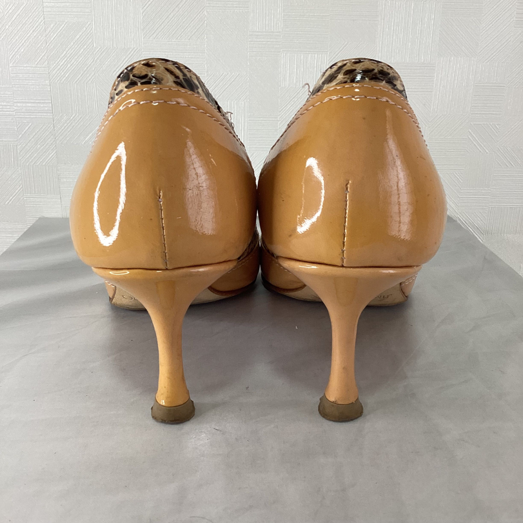 ［美品］Jimmy Choo ジミーチュウ Romy 85 パイソン柄パンプス