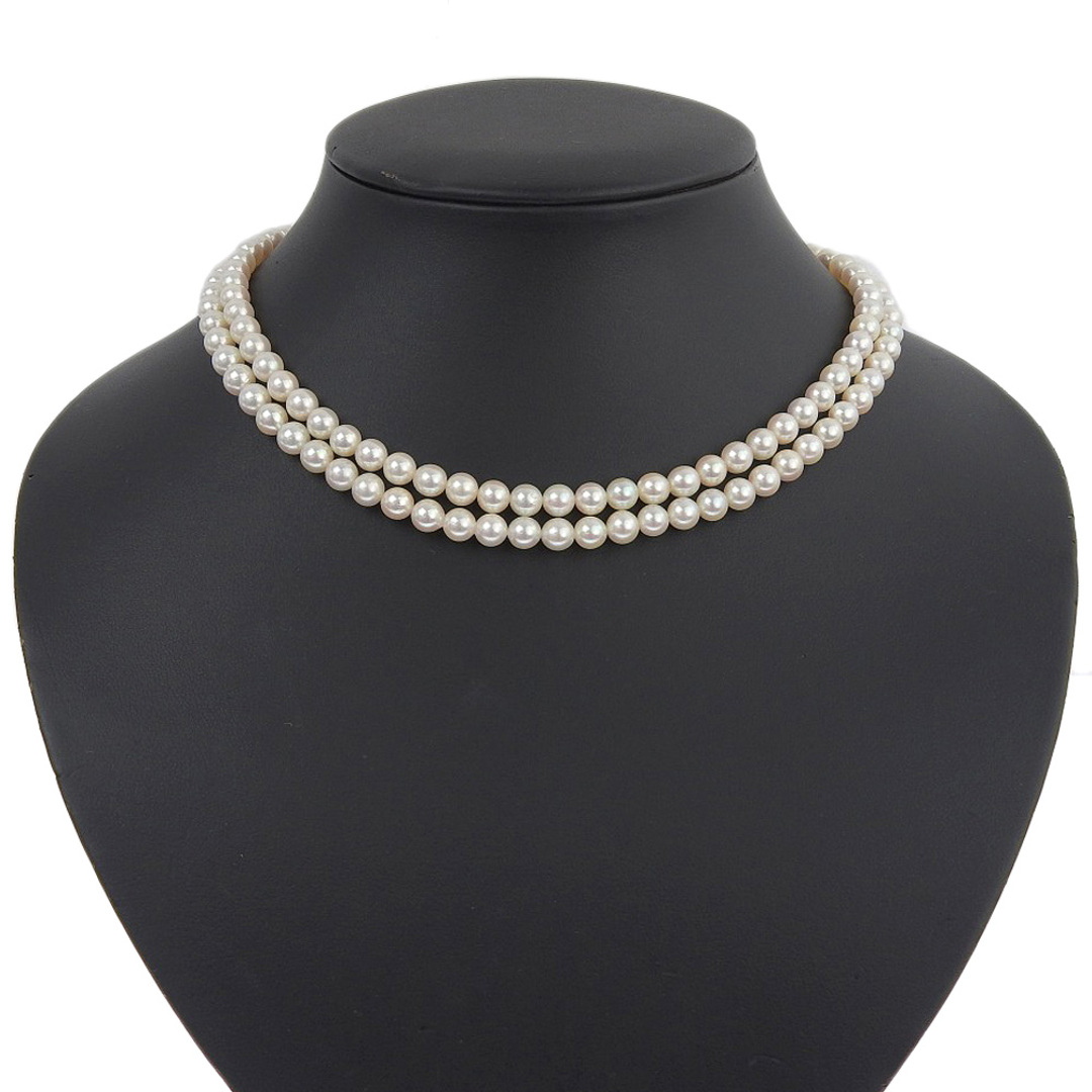 本物保証】 鑑付 超美品 2連 ロング ネックレス アコヤ真珠 本物保証】 鑑付 超美品 2連 ロング ネックレス アコヤ真珠