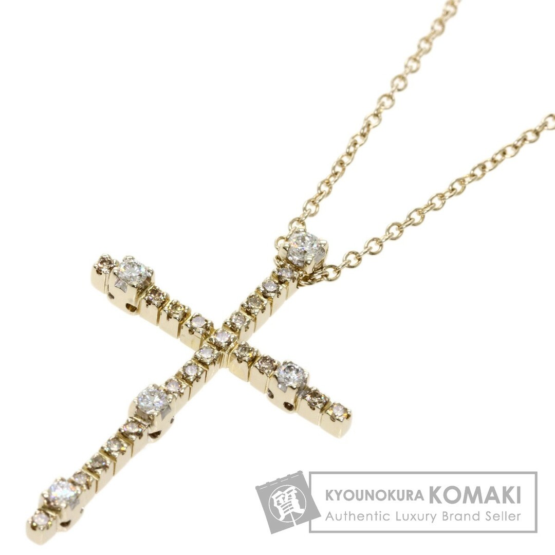 Damiani ノッテ ディ サン ロレンツォ クロス ダイヤモンド ネックレス K18YG レディース