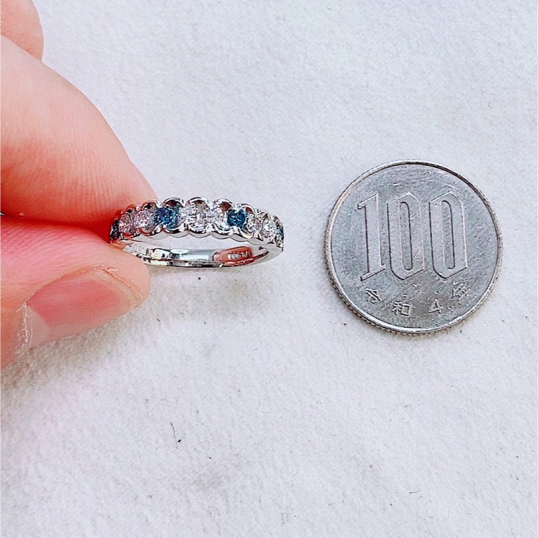 ☆0.30ct☆✨ダイヤモンド 0.20ctカラーダイヤプラチナリング 指輪