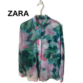 ザラ(ZARA)のZARA シースルー長袖シャツ(シャツ/ブラウス(長袖/七分))