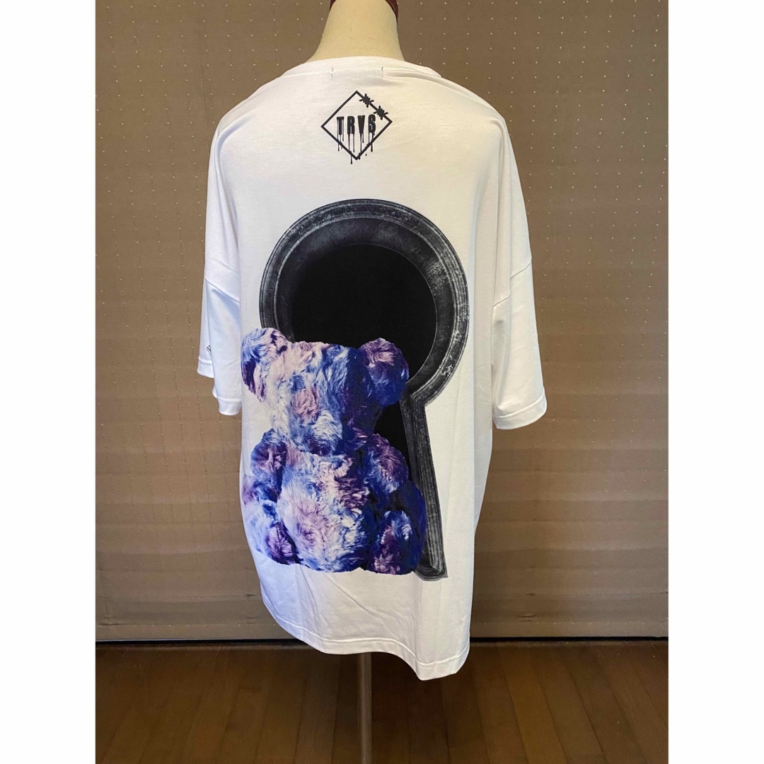 TRAVAS TOKYO GLOOMY グルーミー クマ ジップ Tシャツ 白