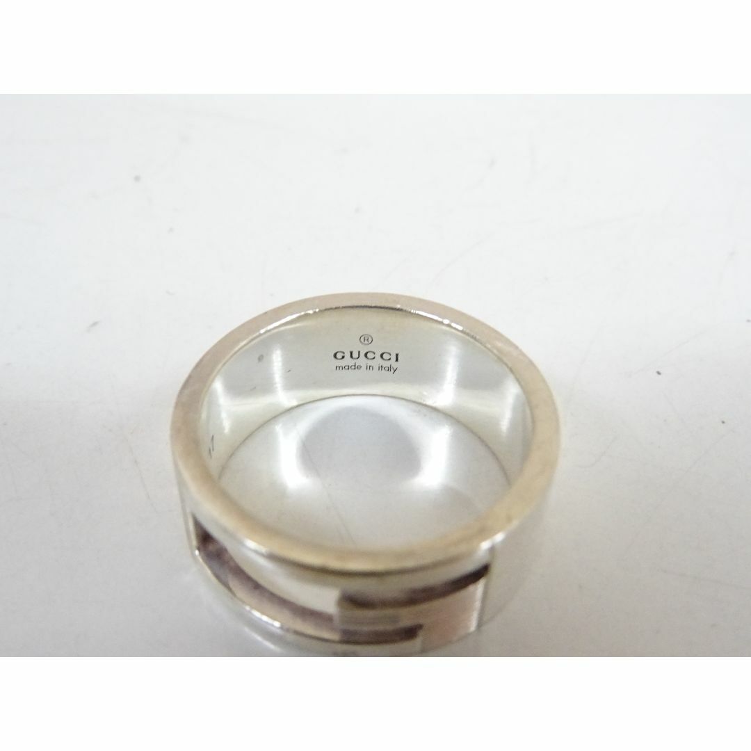 Gucci(グッチ)のK高001/ GUCCI ブランデッド Gリング 925 刻印 サイズ 17  メンズのアクセサリー(リング(指輪))の商品写真