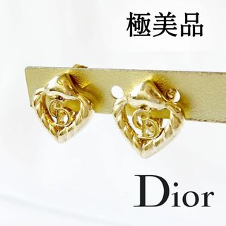 クリスチャンディオール(Christian Dior)の新品仕上げ済☆クリスチャンディオール ロゴ ハート イヤリング(イヤリング)