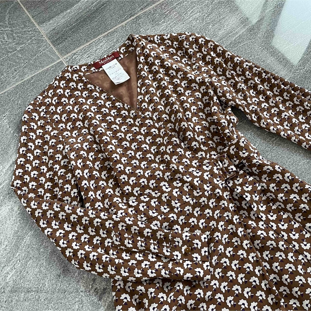 Max Mara - MAXMARA シルク100カシュクールワンピースの通販 by ...