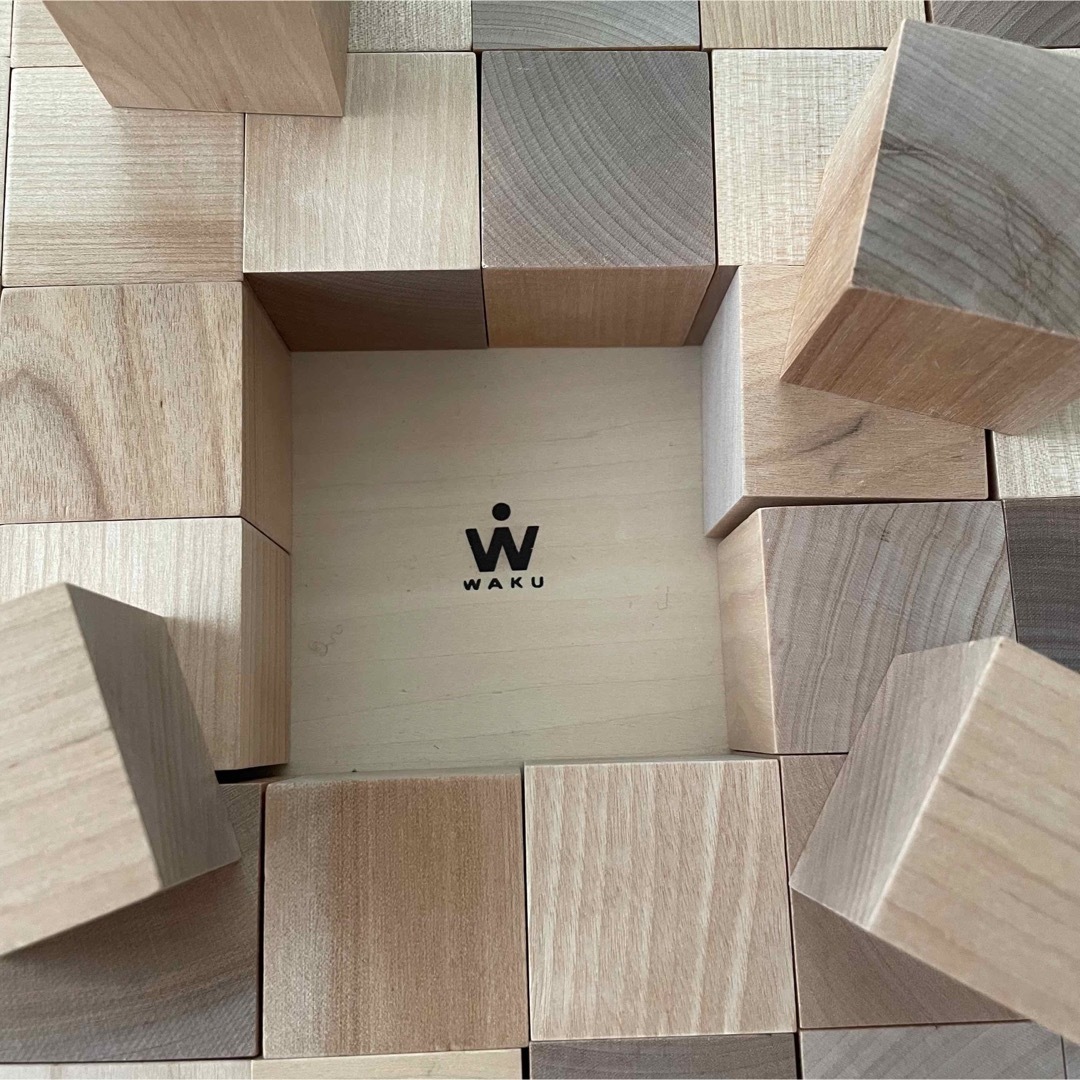 童具館 積み木 ワクブロック 白木の積木 WAKU-BLOCK H1 45