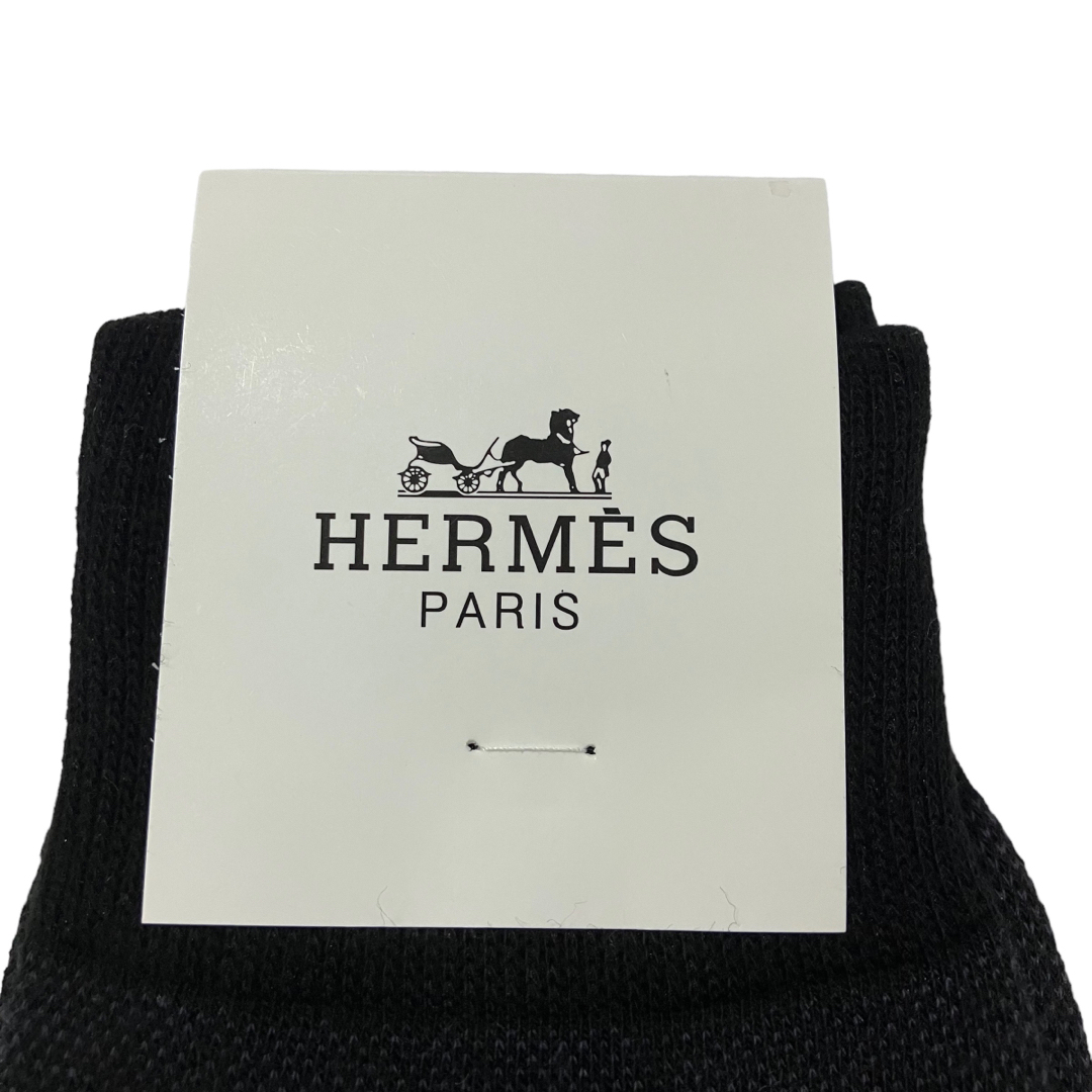 Hermes(エルメス)の新品未使用 HERMES エルメス H柄ロゴ刺繍 ソックス 靴下 25~27cm メンズのレッグウェア(ソックス)の商品写真