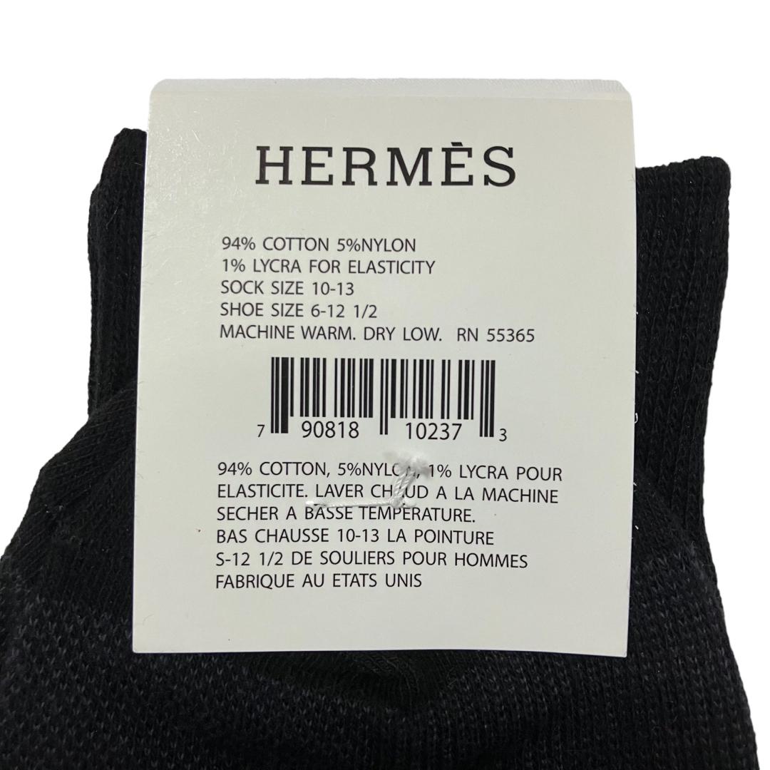 Hermes(エルメス)の新品未使用 HERMES エルメス H柄ロゴ刺繍 ソックス 靴下 25~27cm メンズのレッグウェア(ソックス)の商品写真