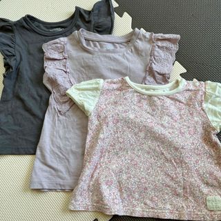 ニシマツヤ(西松屋)のTシャツ3点セット　レース花柄　女の子(Tシャツ/カットソー)