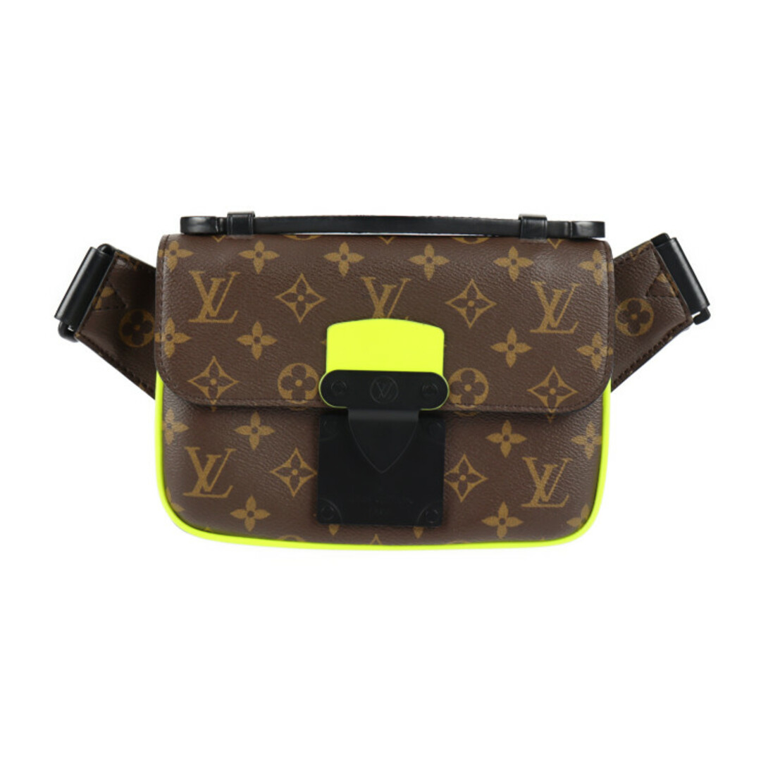 LOUIS VUITTON(ルイヴィトン)のLOUIS VUITTON ルイ ヴィトン モノグラム Sロック スリングバック ウエストバッグ M45864 PVC レザー  ブラウン ネオンイエロー ブラック ボディバッグ ベルトバッグ ビトン 【本物保証】 メンズのバッグ(ウエストポーチ)の商品写真