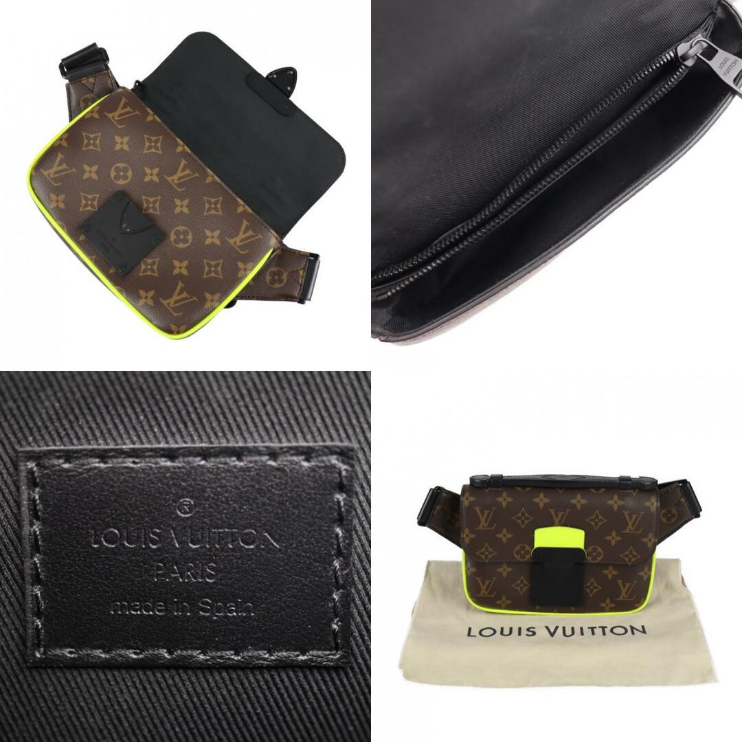 LOUIS VUITTON(ルイヴィトン)のLOUIS VUITTON ルイ ヴィトン モノグラム Sロック スリングバック ウエストバッグ M45864 PVC レザー  ブラウン ネオンイエロー ブラック ボディバッグ ベルトバッグ ビトン 【本物保証】 メンズのバッグ(ウエストポーチ)の商品写真