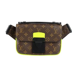 ルイヴィトン(LOUIS VUITTON)のLOUIS VUITTON ルイ ヴィトン モノグラム Sロック スリングバック ウエストバッグ M45864 PVC レザー  ブラウン ネオンイエロー ブラック ボディバッグ ベルトバッグ ビトン 【本物保証】(ウエストポーチ)