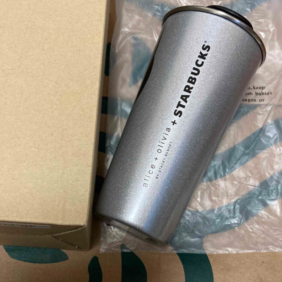 Starbucks(スターバックス)のスタバ ステンレスタンブラー  アリス アンド オリビア 新品 未使用品 インテリア/住まい/日用品のキッチン/食器(タンブラー)の商品写真