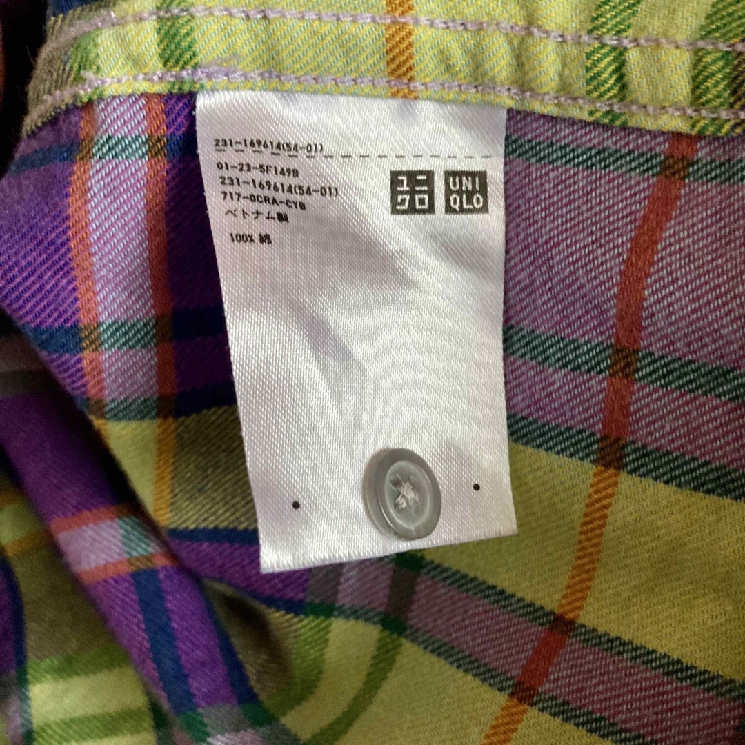 UNIQLO(ユニクロ)のUNIQLO チェックシャツ　コットンシャツ レディースのトップス(シャツ/ブラウス(長袖/七分))の商品写真