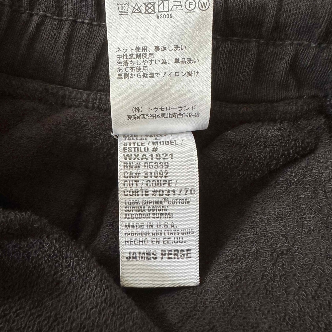 JAMES PERSE バックパイル イージーパンツ WXA1821の通販 by na's shop｜ジェームスパースならラクマ