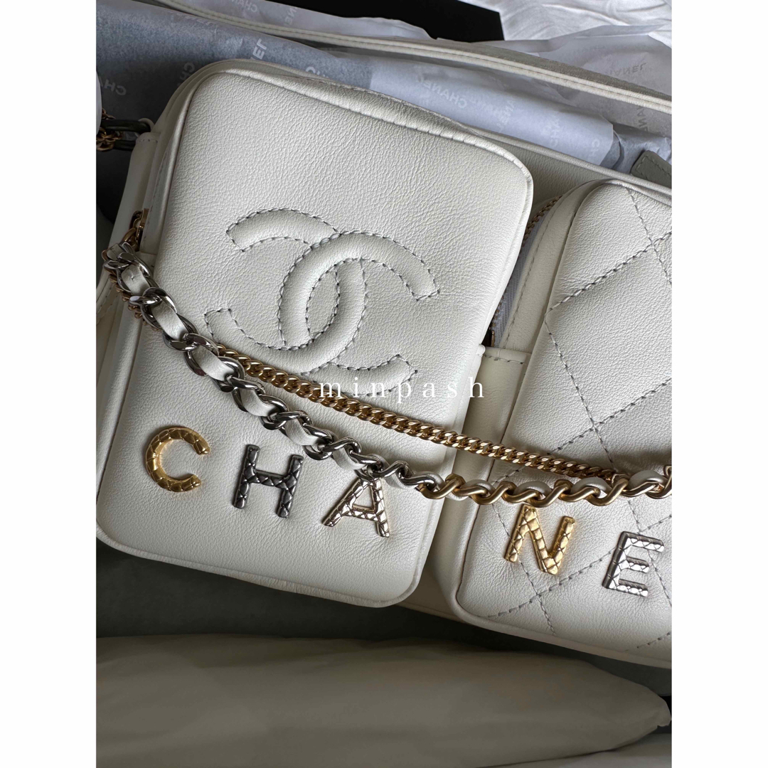 CHANEL ♡ スモール カメラケース カメラバッグ エクリュ ホワイト