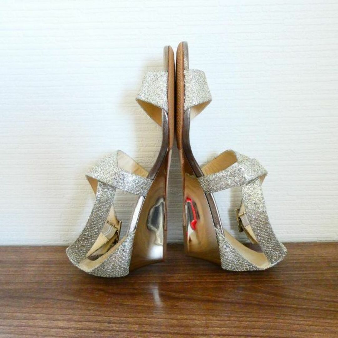 JIMMY CHOO - 美品 ジミーチュウ グリッター アンクルストラップ