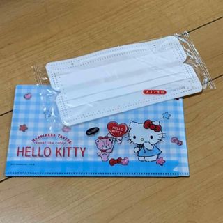 サンリオ(サンリオ)のHELLO KITTY マスクケース　白マスク一枚入り(日用品/生活雑貨)