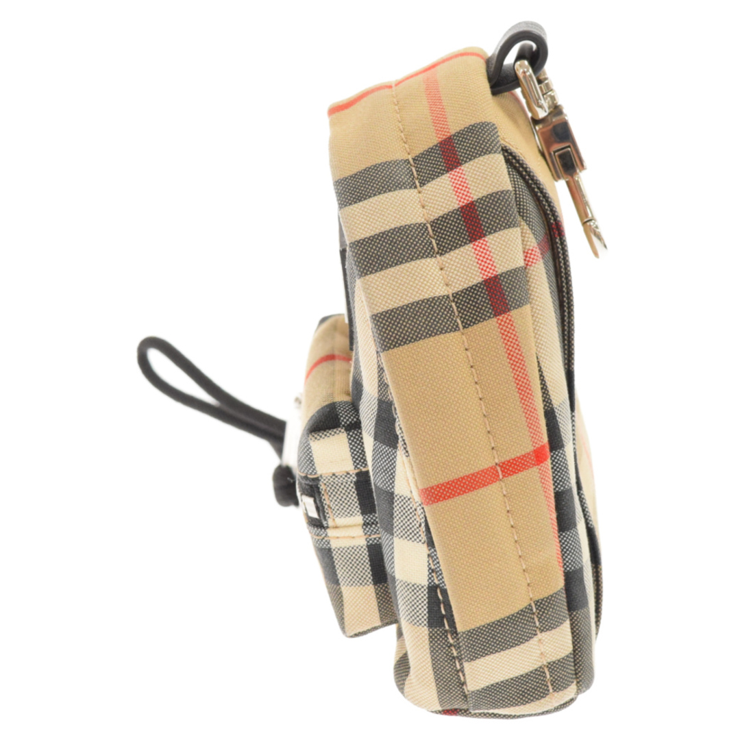 BURBERRY LONDON バーバリーロンドン MINI JETT ヴィンテージチェック ノバチェック バックパックチャーム キーホルダー 鞄 ベージュ 8031061