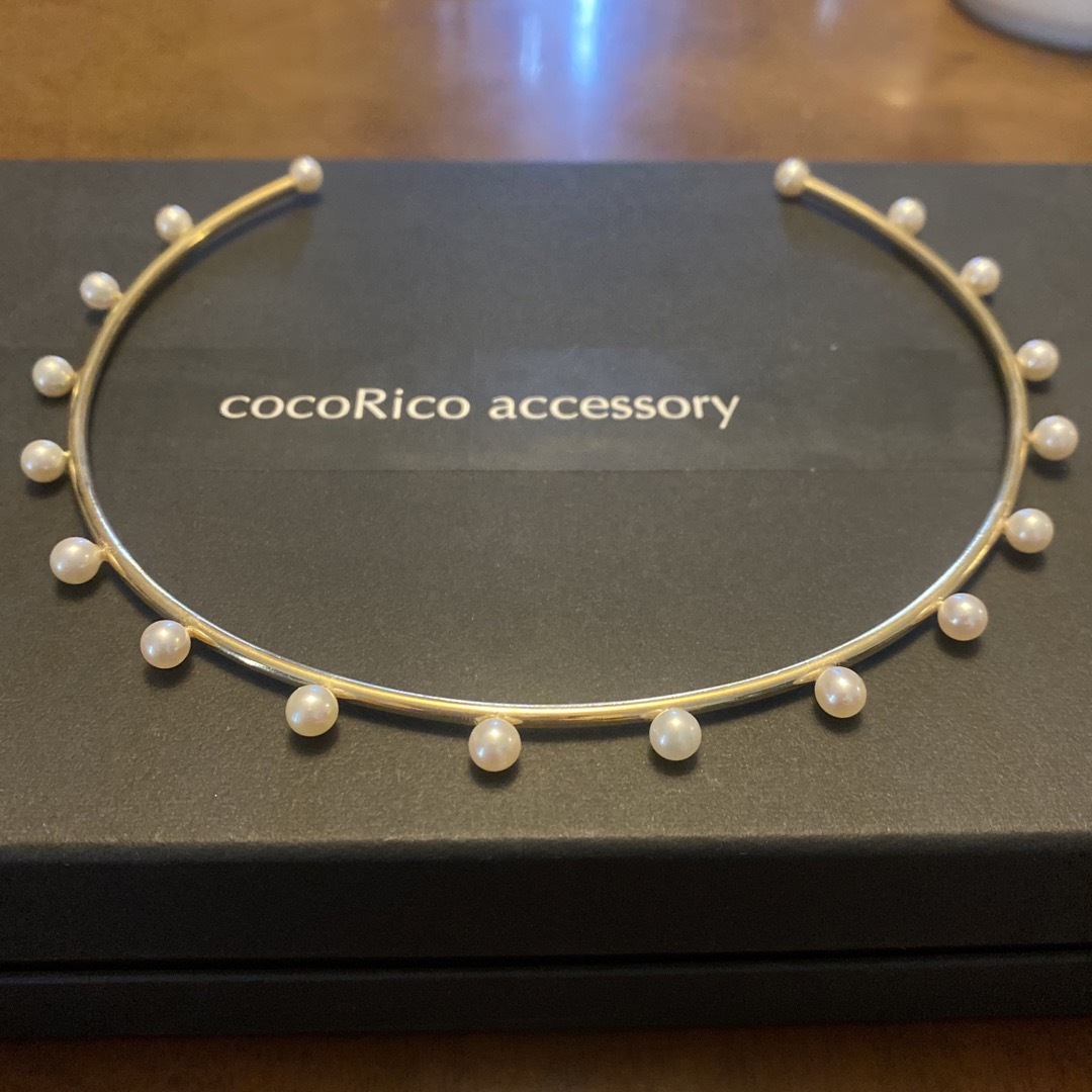 cocorico KARA パールチョーカー　高級淡水パール　ゴールド レディースのアクセサリー(ネックレス)の商品写真
