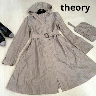 セオリー(theory)のセオリー　theory ナイロンコート　モッズコート　ポーチ付き　レディース　S(ロングコート)