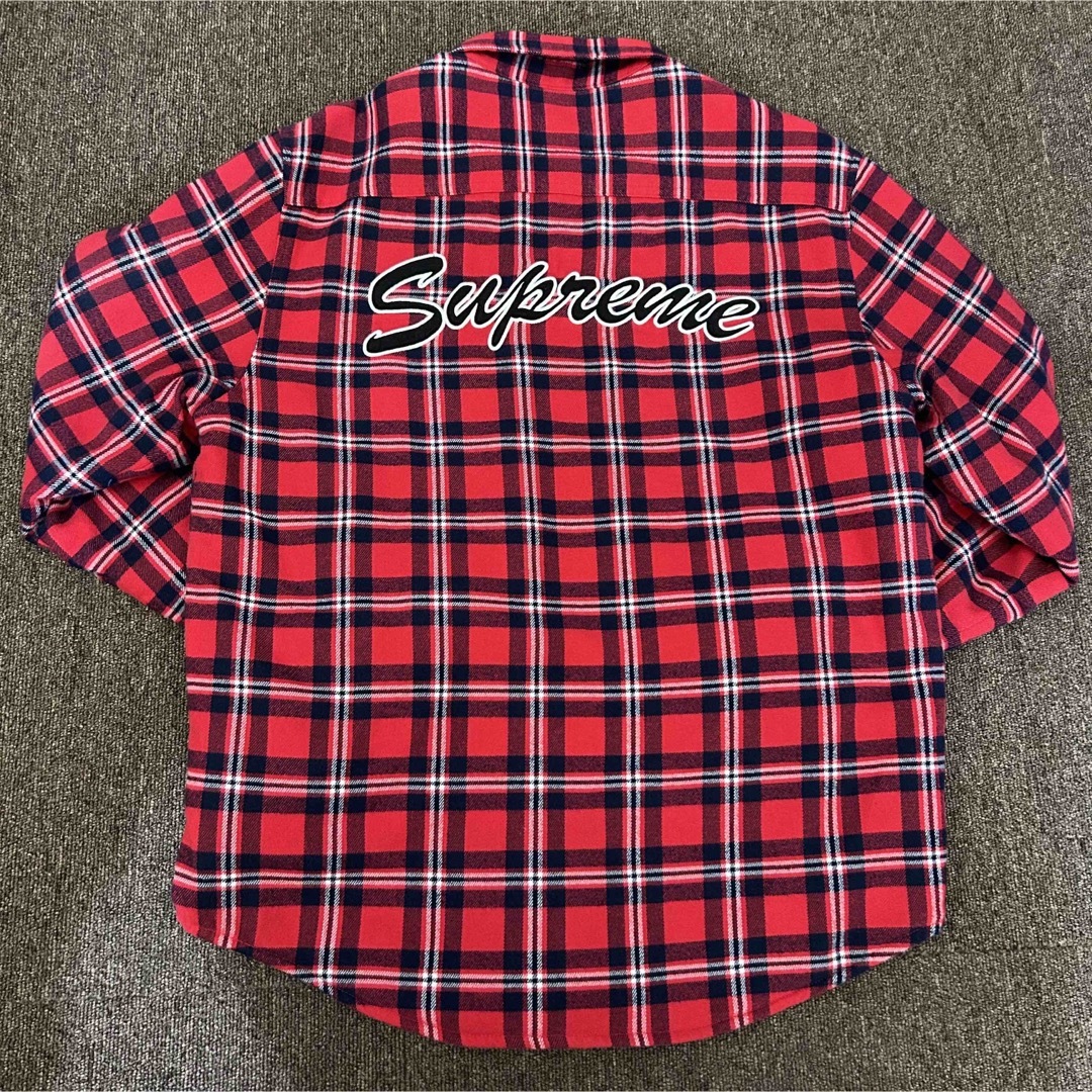 Supreme - Supreme Arc Logo Quilted Flannel Shirtの通販 by lol's ...