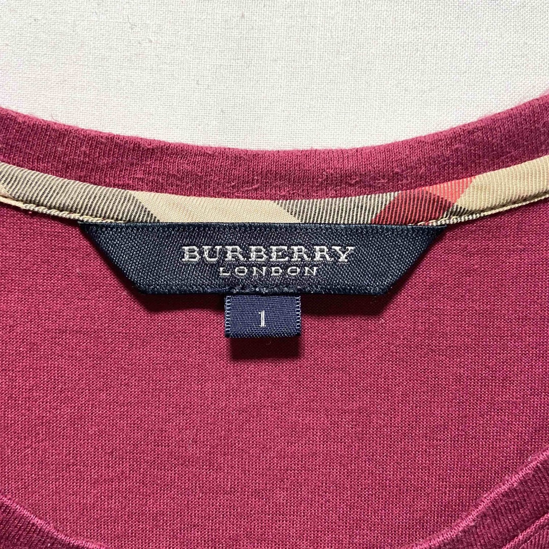 BURBERRY(バーバリー)のBURBERRY LONDON ロゴプリント 半袖 Tシャツ 1 ワインレッド レディースのトップス(Tシャツ(半袖/袖なし))の商品写真