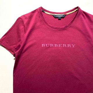 バーバリー(BURBERRY)のBURBERRY LONDON ロゴプリント 半袖 Tシャツ 1 ワインレッド(Tシャツ(半袖/袖なし))