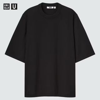 ユニクロ(UNIQLO)のユニクロU オーバーサイズニットTシャツ（5分袖）Mサイズ(Tシャツ/カットソー(半袖/袖なし))